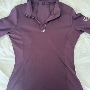 Elegant Women's Long Sleeve Quarter-Zip Top